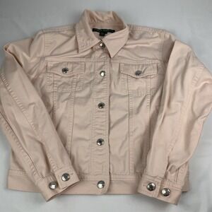 Vtg Lauren Jeans Co Ralph Lauren Bashful Pink Trucker Denim Jacket Small